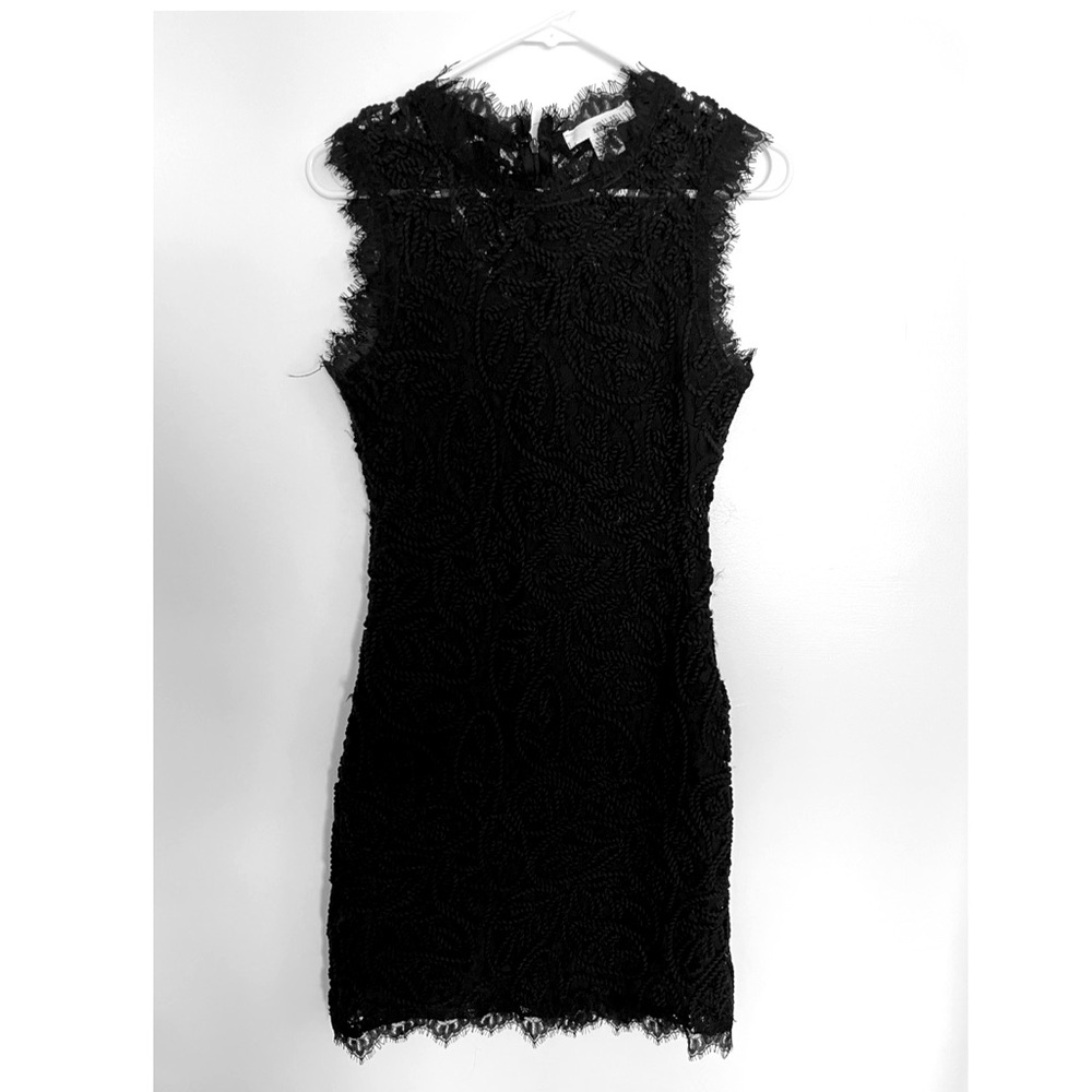 Sans Souci Textured Dress with Sheer Panels